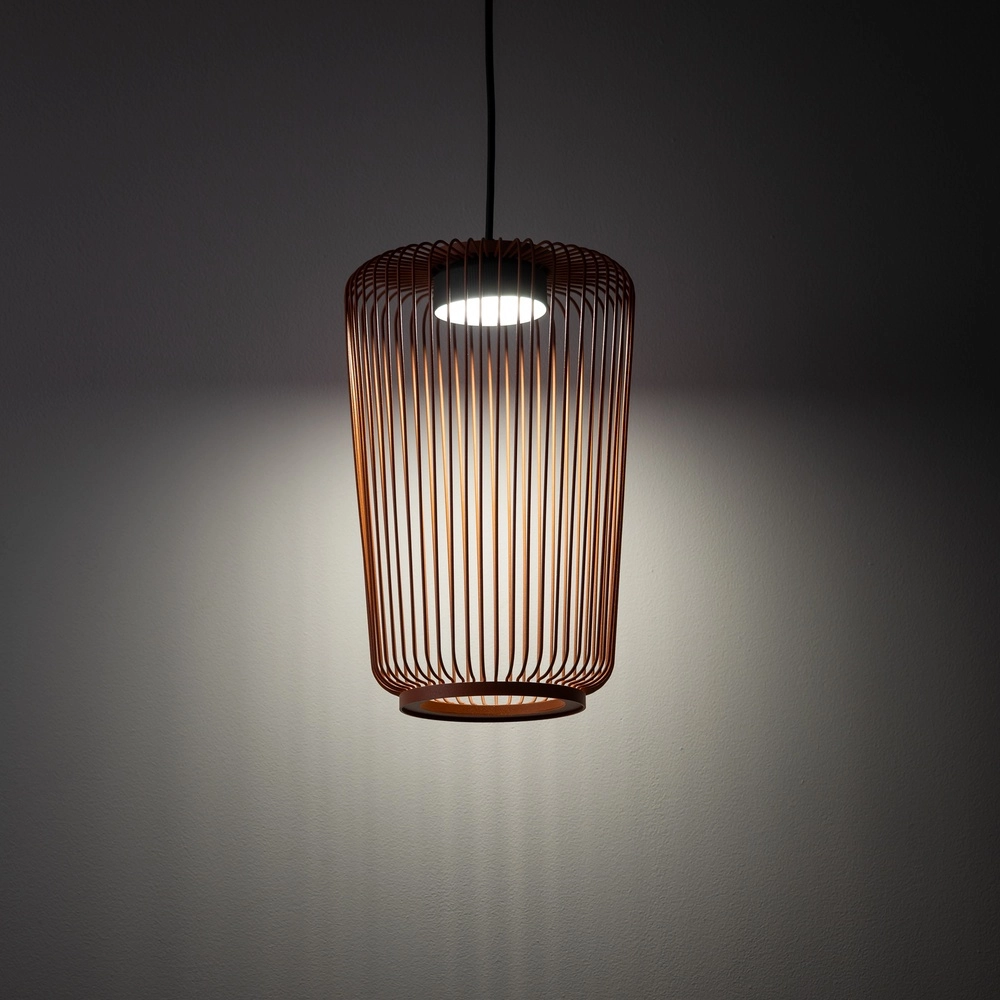 Lampe cage Kenai terre cuite Ø 20 cm Lyora 5903139122238