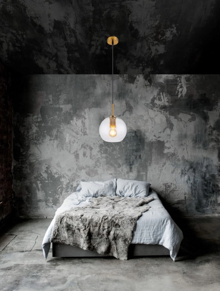 Lampe suspendue Ø 20cm Adara avec abat-jour en verre Globo 9007371414598