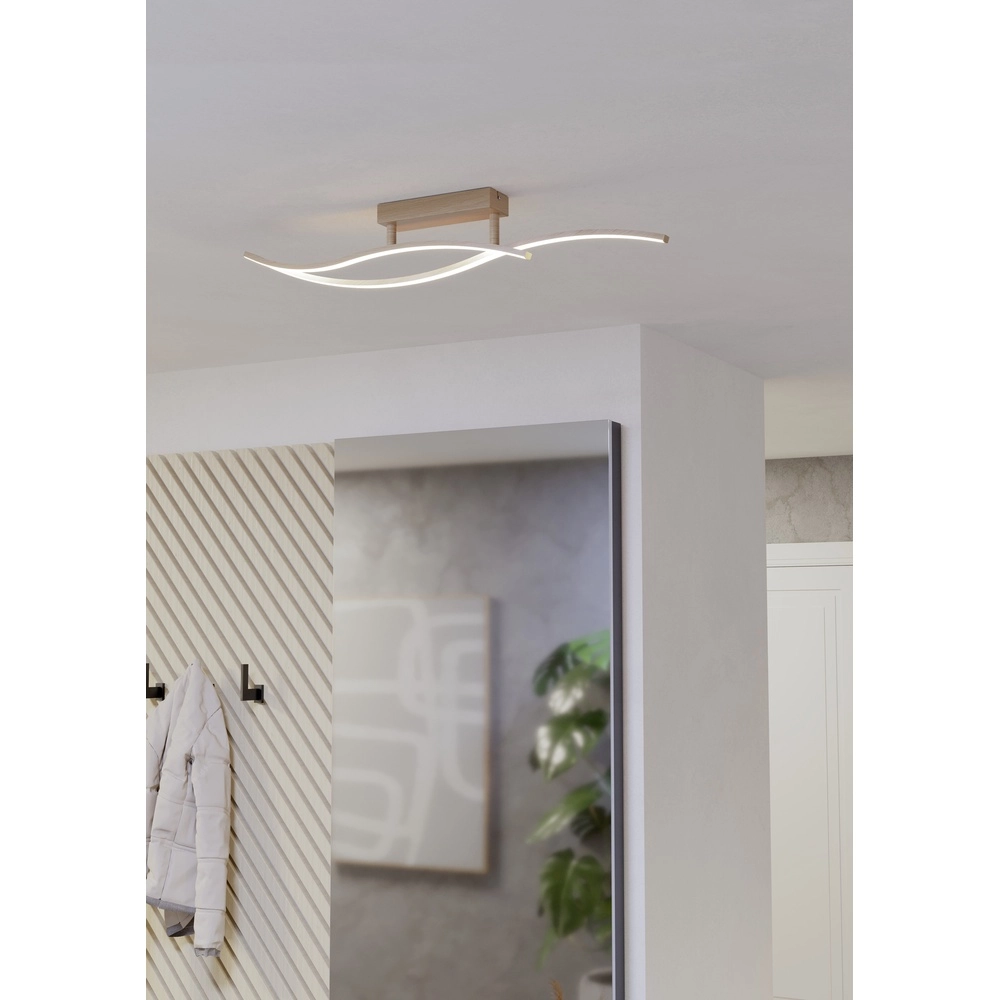 Lumière LED de plafond Grisolia 84 cm - aspect bois Eglo 9008606316168