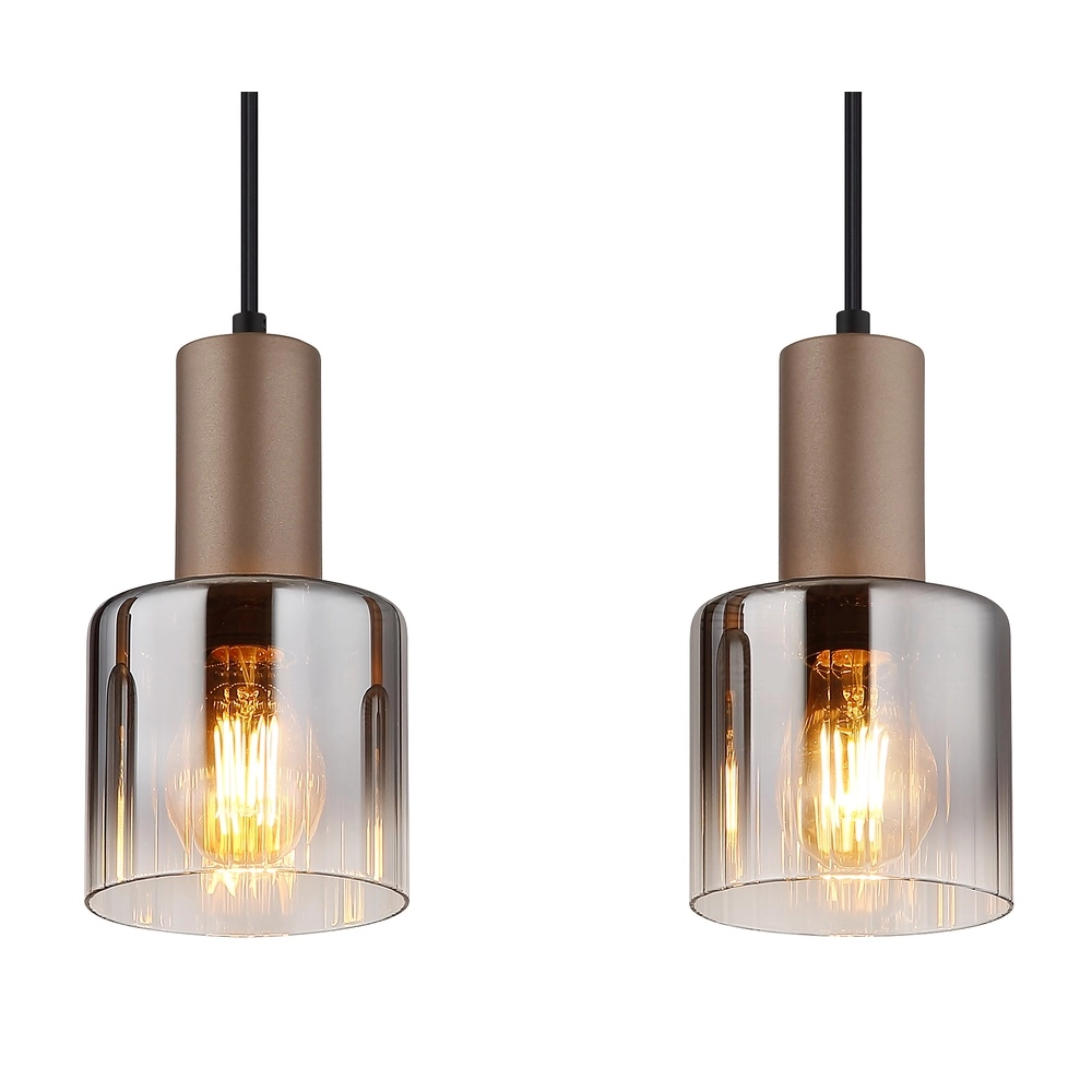 Lampe suspendue Walton Café marron 4 clairs Globo 9007371586189