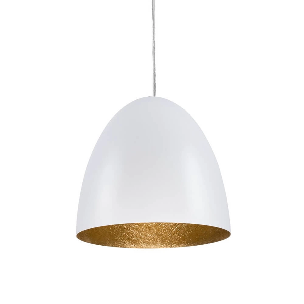 Lampe suspendue blanche Egg M Ø 38 cm