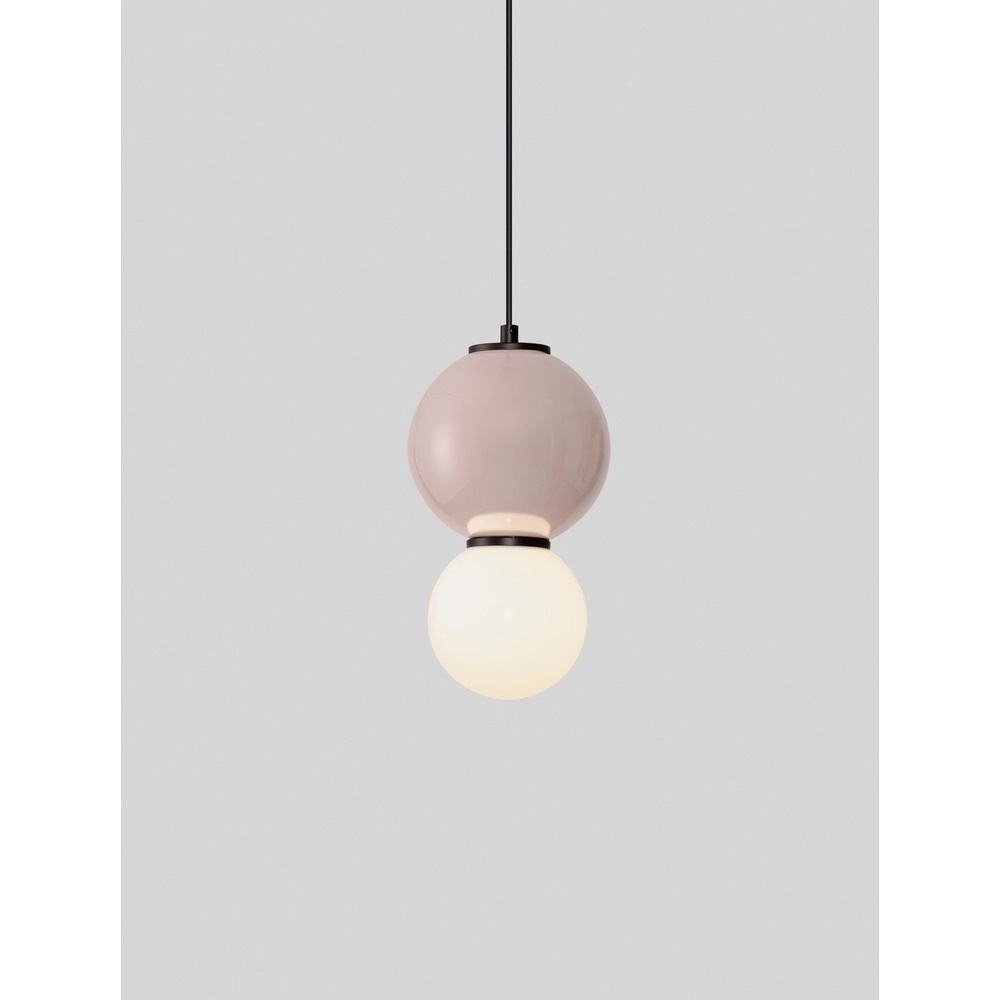 Suspension Noesis Ø 15cm brun moka avec blanc Lyora 5212017483713