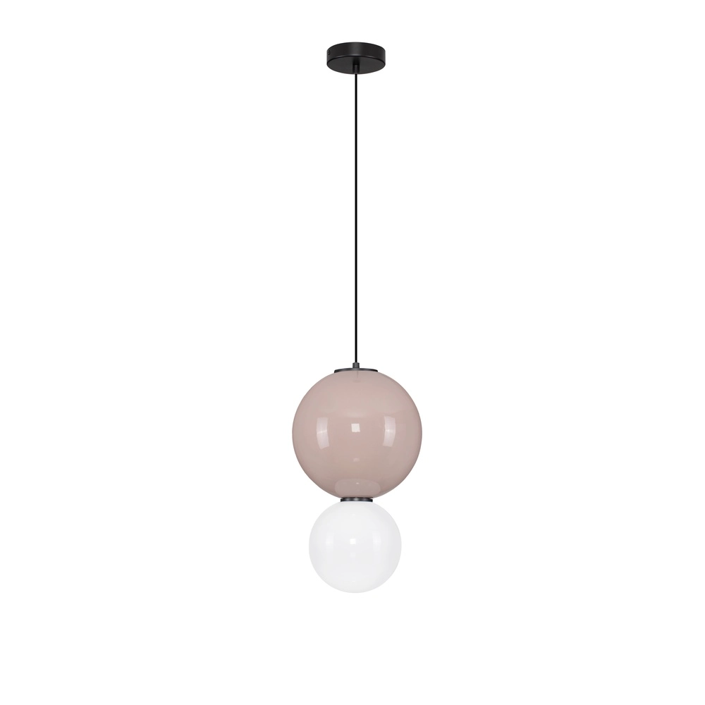 Suspension Noesis Ø 25cm brun moka avec blanc Suspension Noesis Ø 25cm brun moka avec blanc