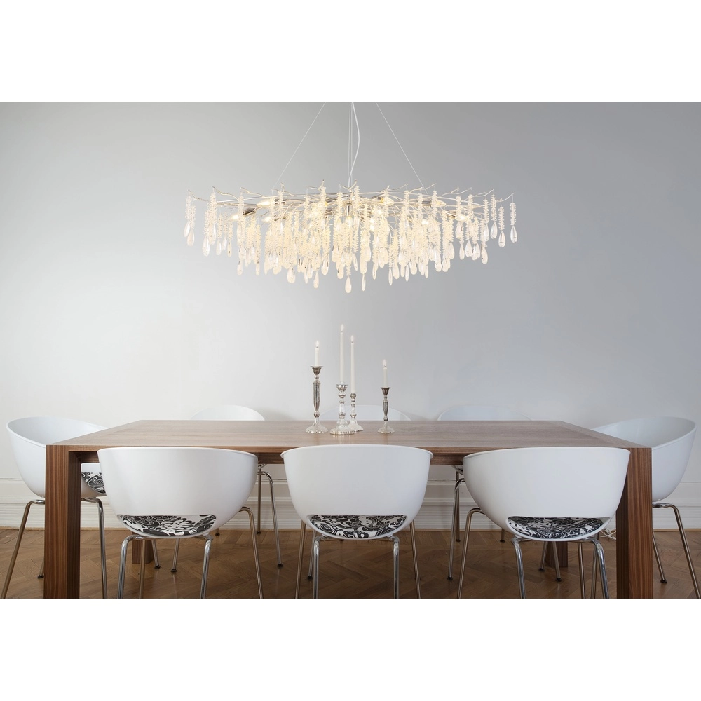 Lampe suspendue Kinga Gris argenté 150 cm Globo 9007371575992