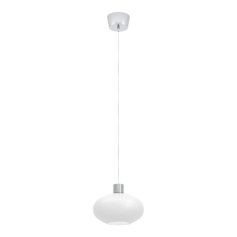 Lampe pendante de conception Dasmina chrome avec blanc Ø 25cm Eglo 9008606406340