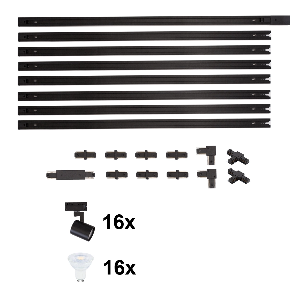 Raillage de 8 mètres Unik avec 16 projecteurs