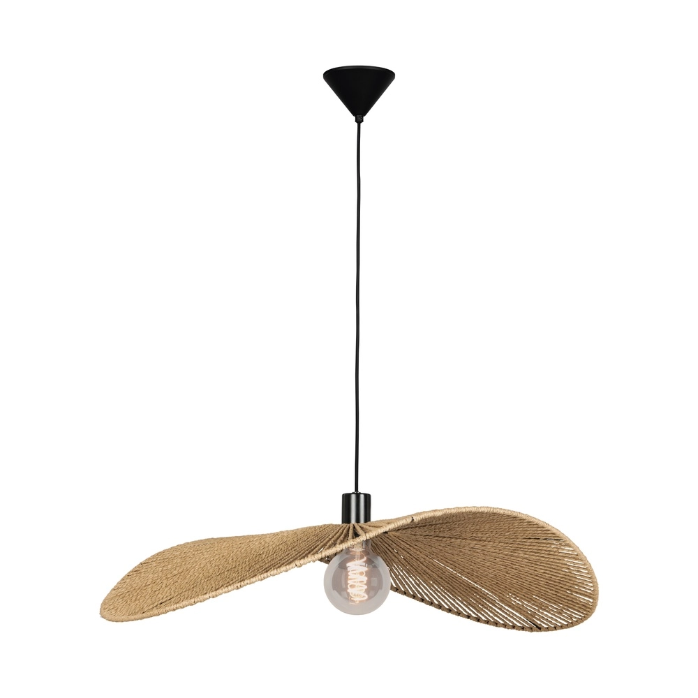 Lampe pendante en rotin Siruela 80 cm - 1x E27