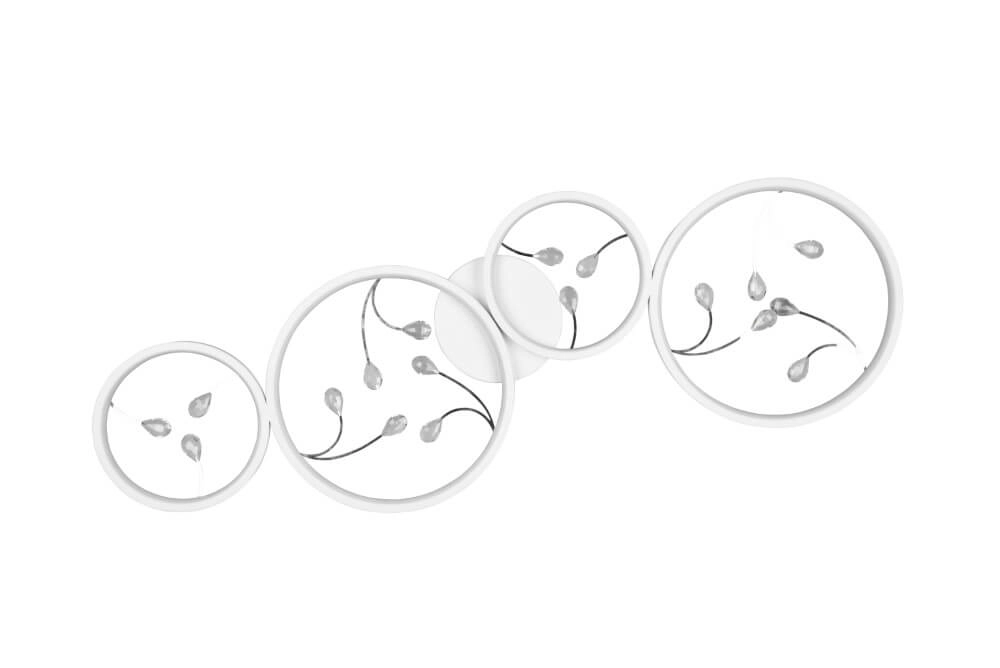 Plafonnier LED blanc Groovy 4 lumières Trio 4017807541908