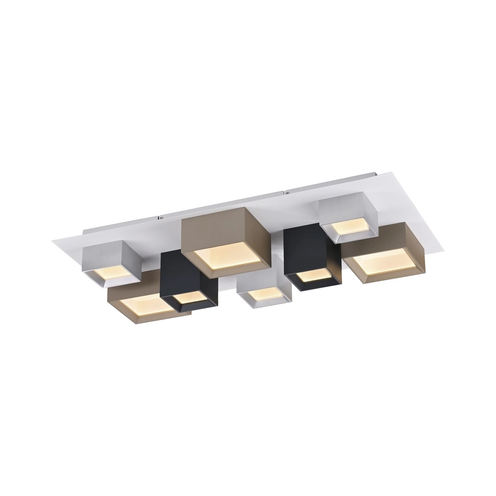 Lumière LED de plafond Pure Manhattan 8 lumières Paul Neuhaus 4012248396896