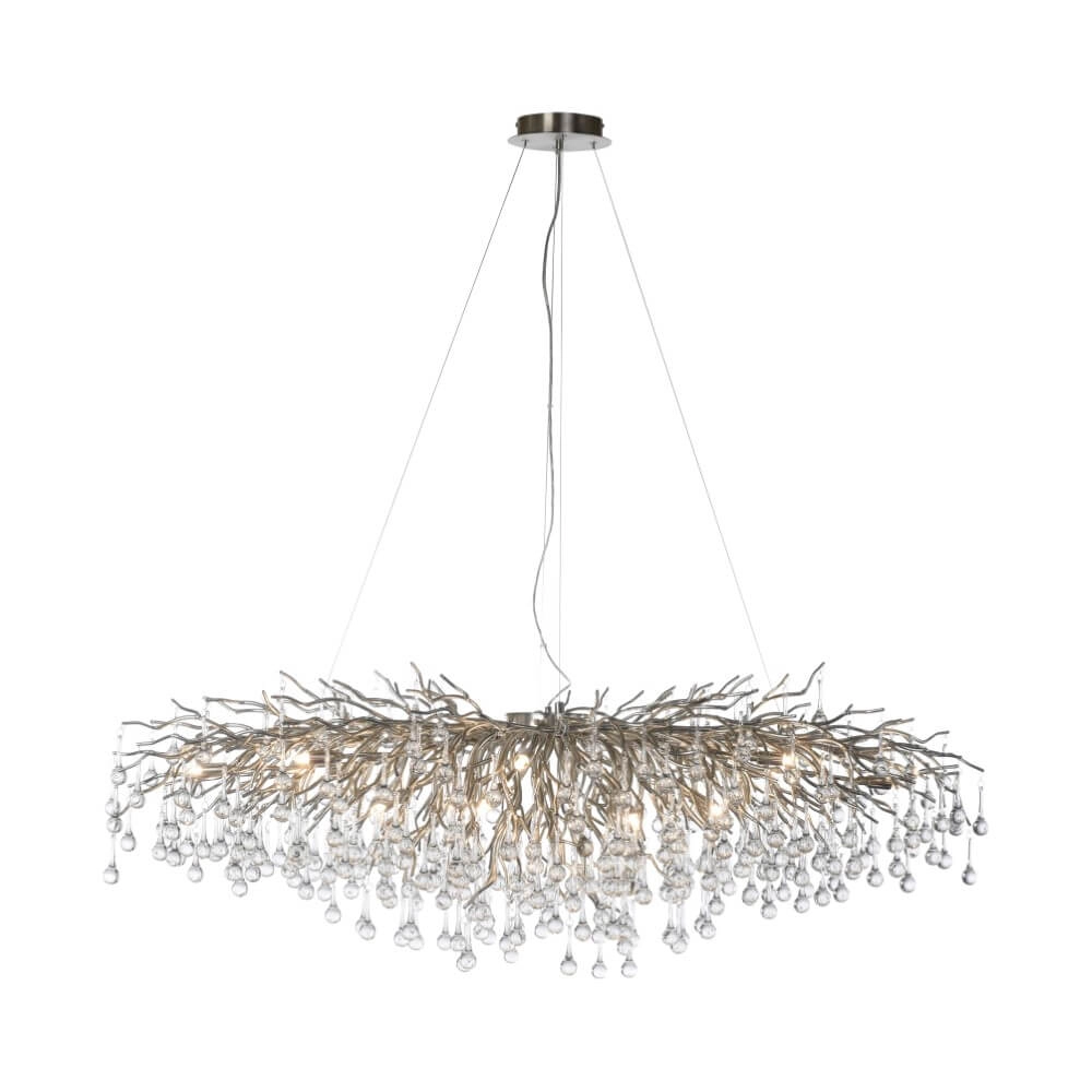 Grand lustre Icicle acier Paul Neuhaus 4012248332924