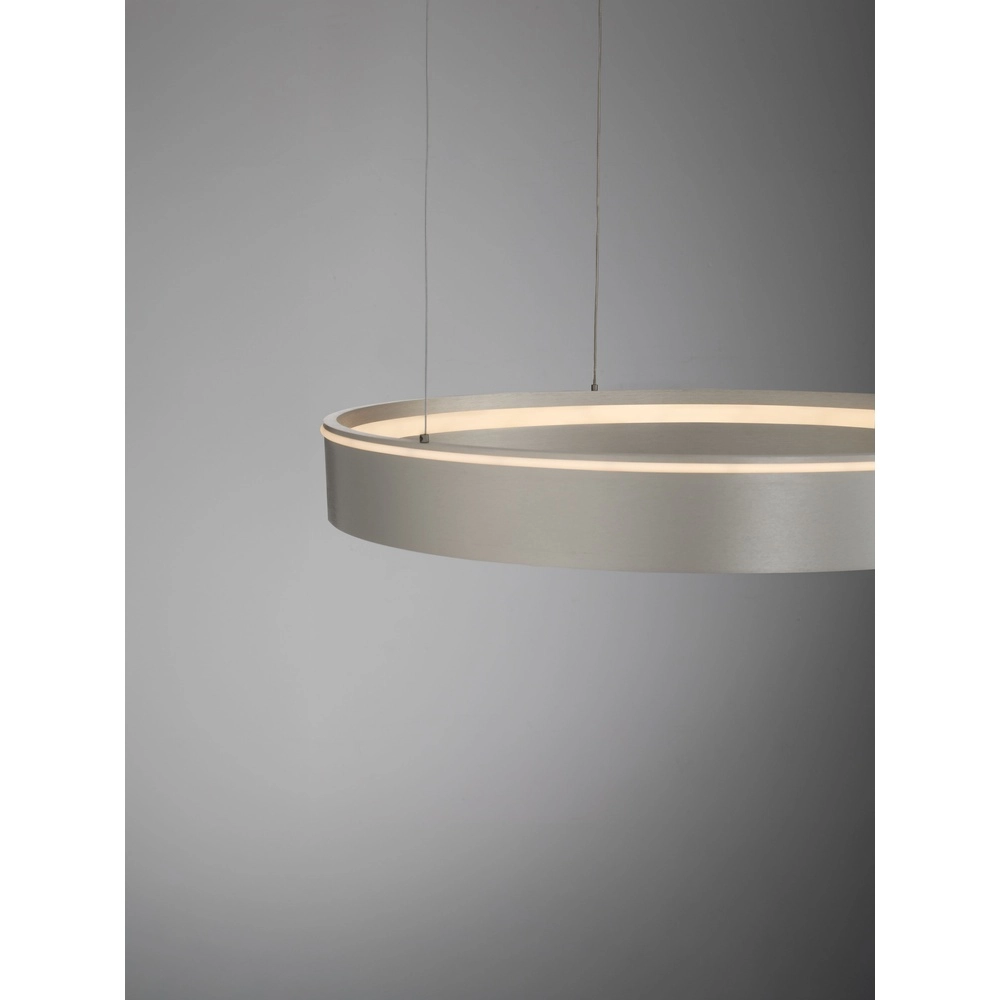Lampe pendante moderne Olivia nickel Ø 78cm Lyora 5212017494221