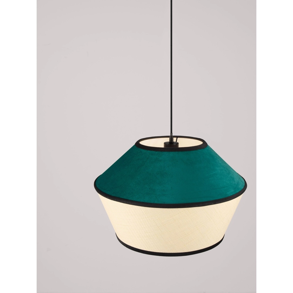 Lampe suspendue Veliss Blanc avec bleu Lyora 5212017493842