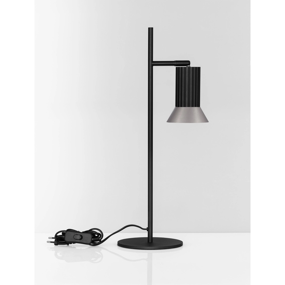 Lampe de table design Luvia noir avec bronze Lyora 5212017475602