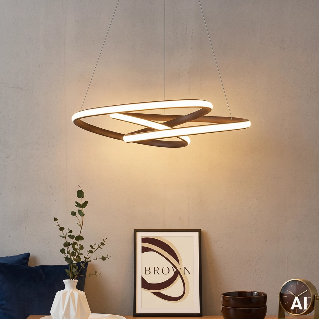 Suspension design Menton brun café