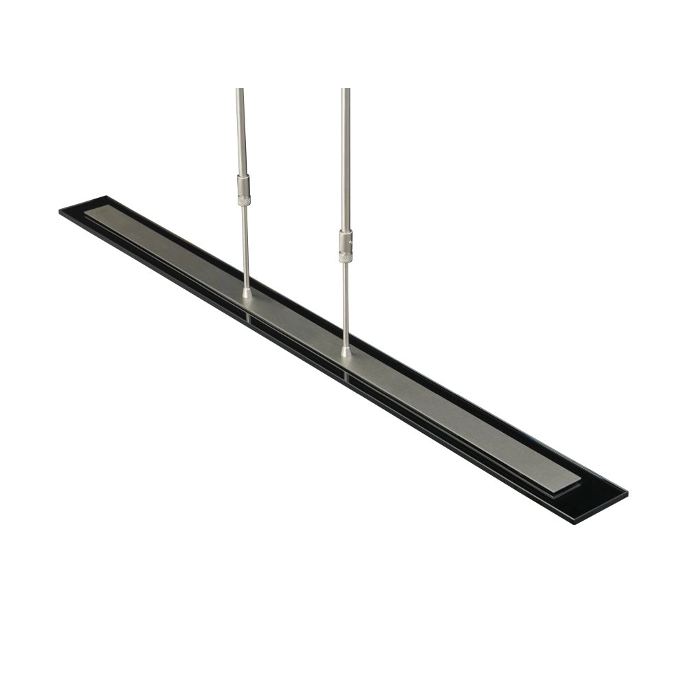 Lampe de Table à manger Vigo 100cm nickel avec noir Lampe de Table à manger Vigo 100cm nickel avec noir