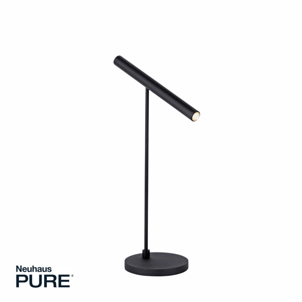 Lampe de table moderne Pure Tutua noir Paul Neuhaus 4012248365526