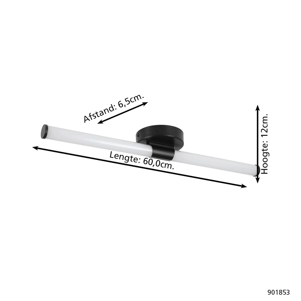 Lampe miroir Ramola noir 60cm Eglo 9008606356799