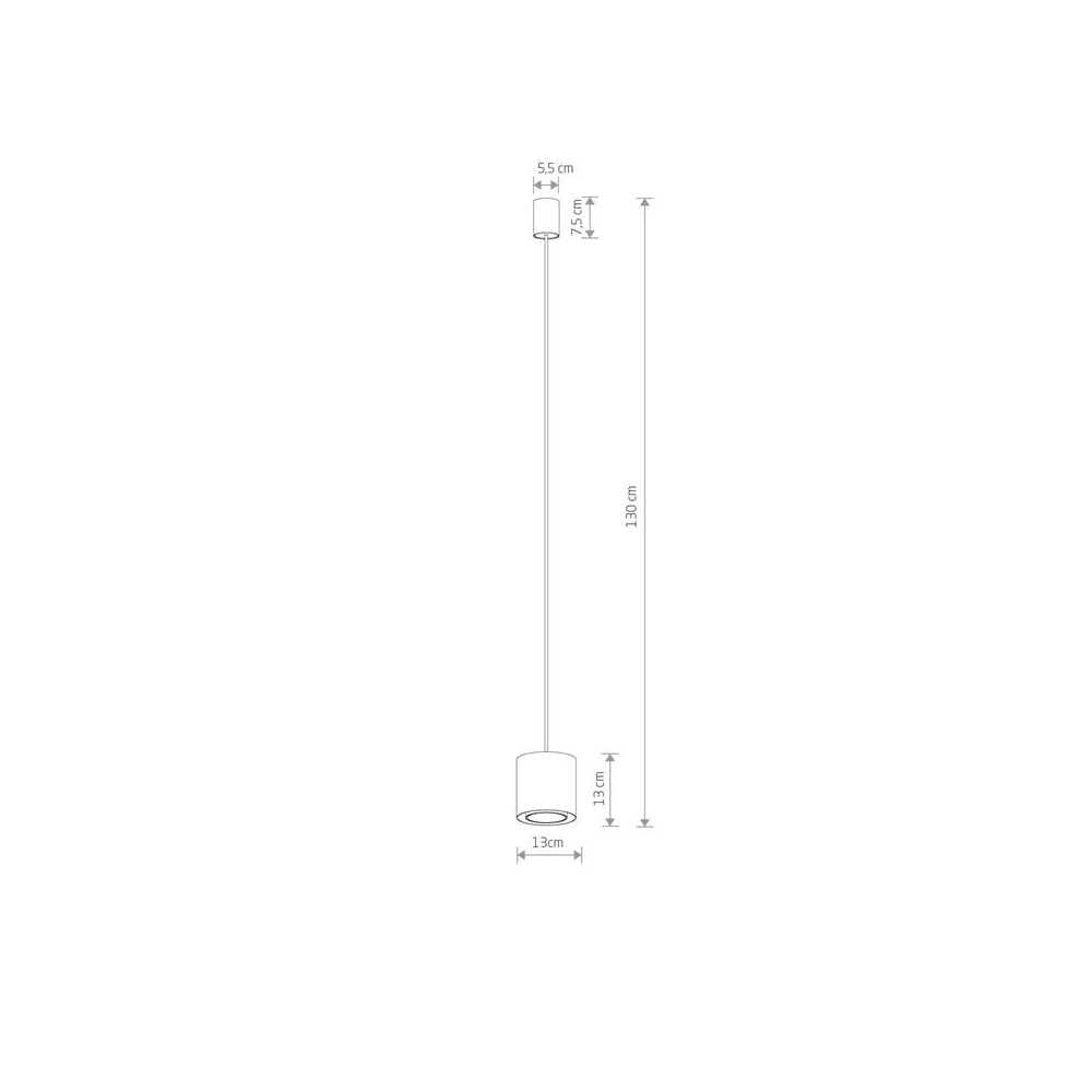 Lampe pendante moderne Point Duo noir Ø 13cm Lyora 5903139115124