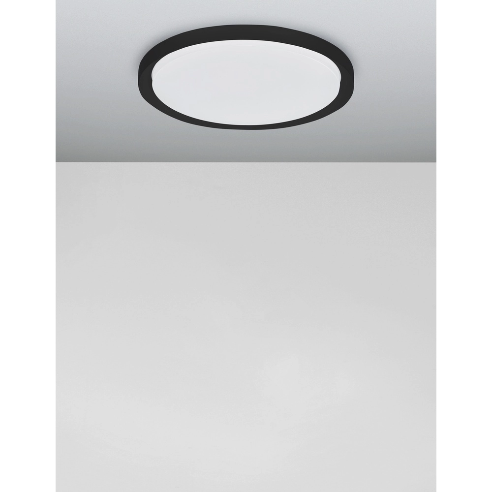 Plafonnier Troy noir Ø 46cm Lyora 5212017425799
