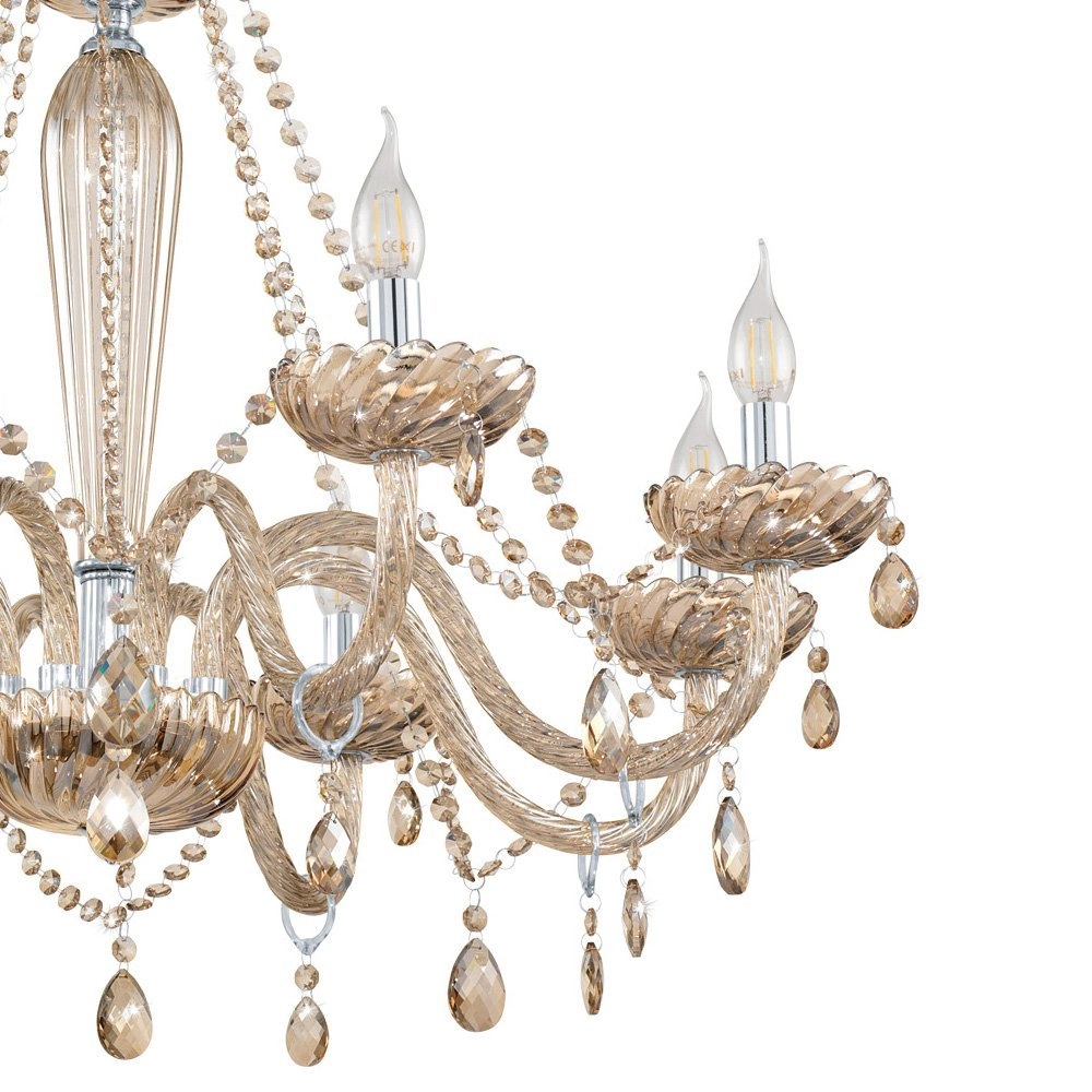 Lustre Basilano 8 lumières 82cm Eglo 9002759390938