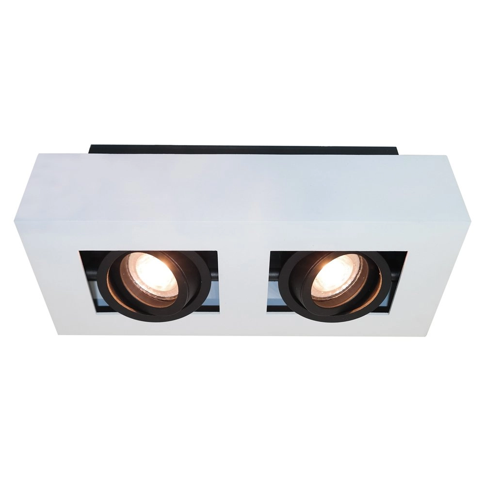 Spot double en saillie Bosco blanc Spot double en saillie Bosco blanc