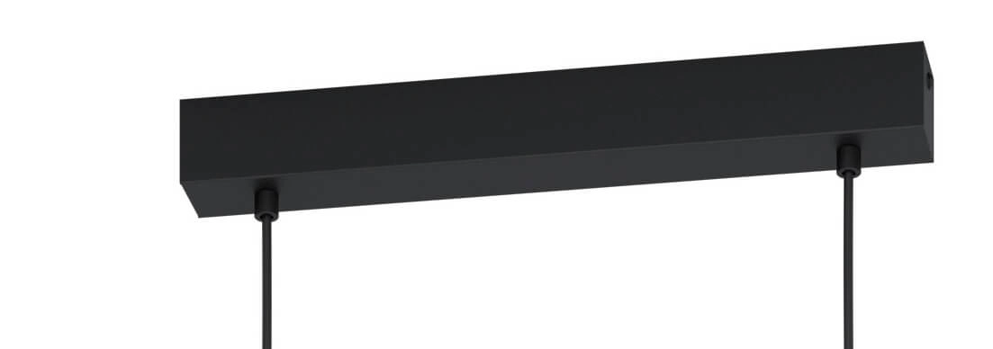 Lampe suspendue salle à manger Hornwood 1 3 lumières noir avec blanc Eglo 9002759434267