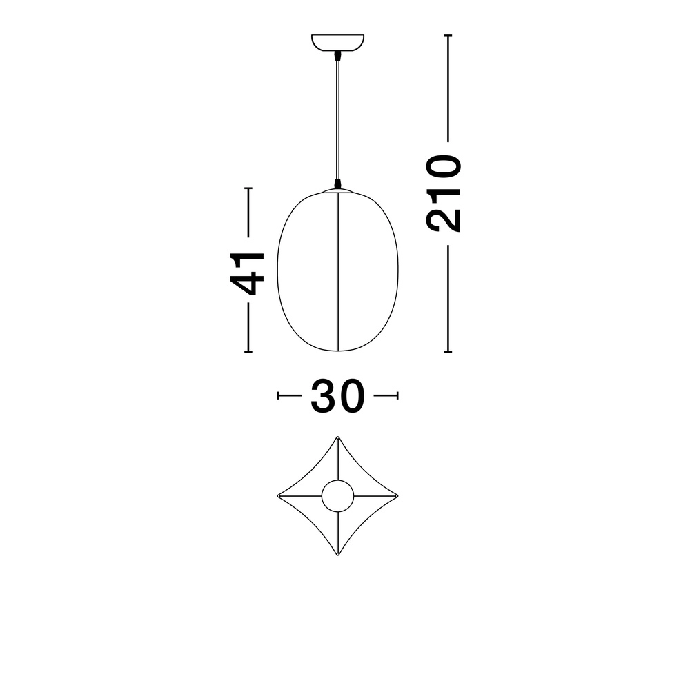 Suspension blanche Pierida Ø 30cm Lyora 5212017468062