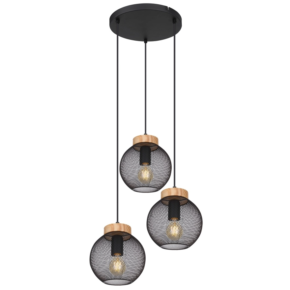 Lampe pendante noire Pablo Maillage