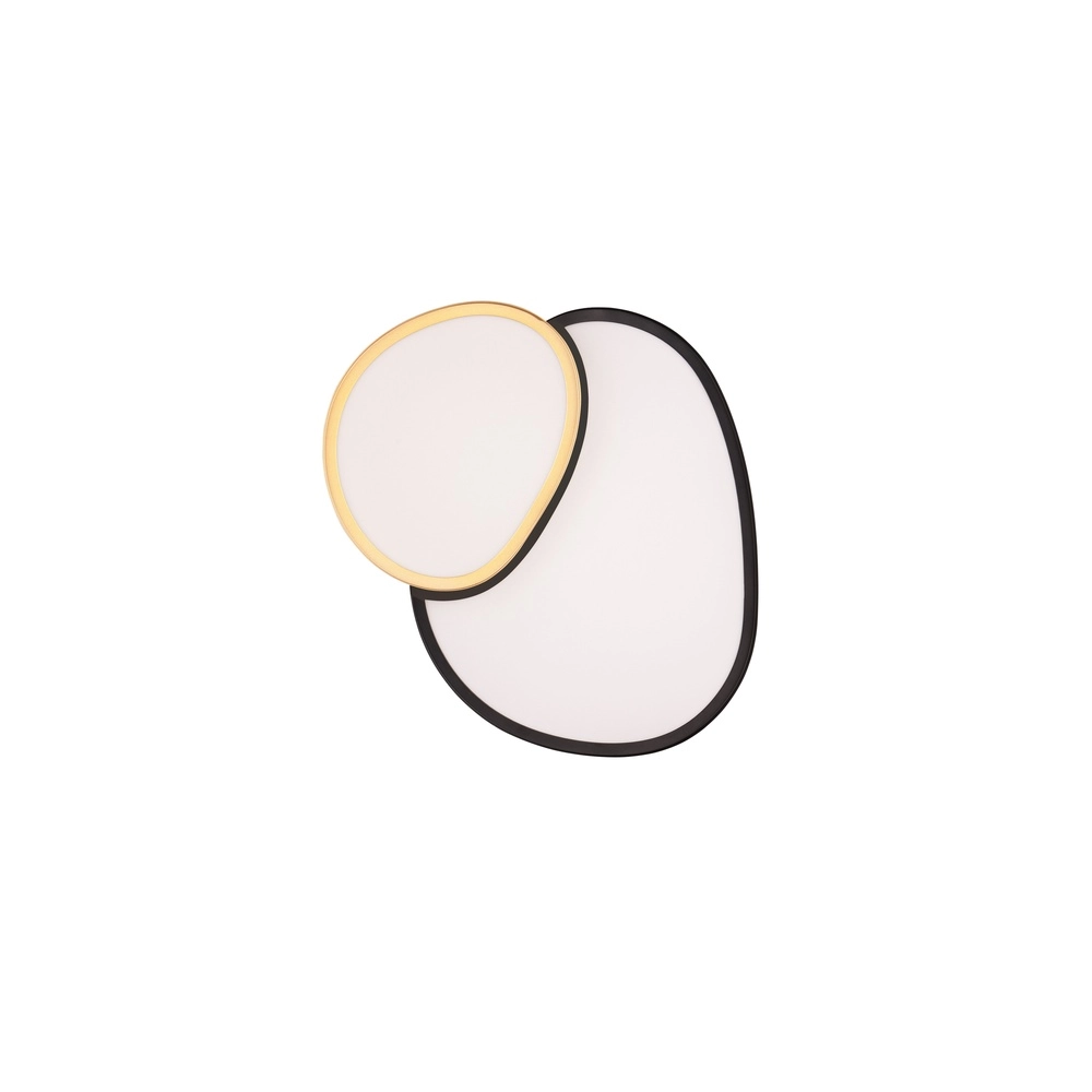 Plafonnier organique Rise 43,5 cm noir avec or Trio 4017807600599