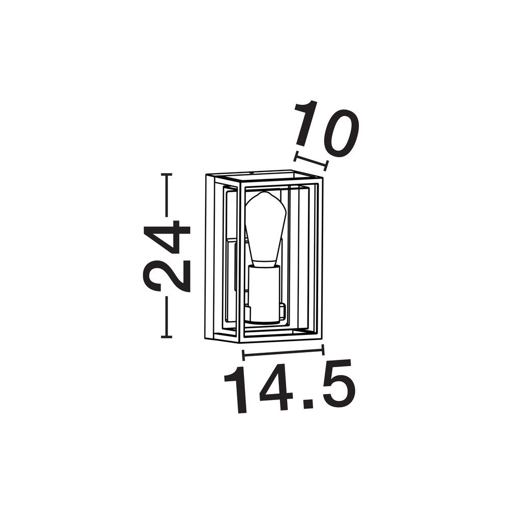 Lampe murale noire Bonn pour l’extérieur Lyora 5212017496591