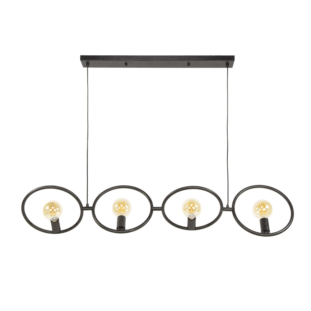 Lampe pendante de conception Loop noir - 4x E27 Lyora 8716803511057