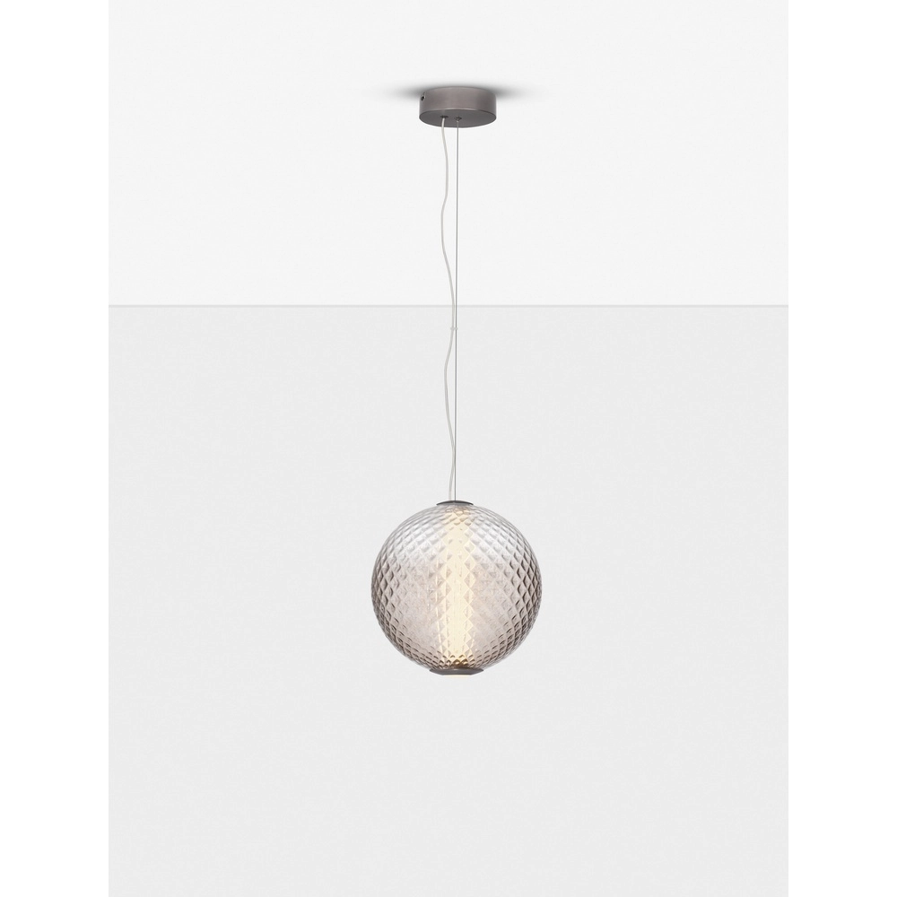 Suspension Aora Verre brun convexe Suspension Aora Verre brun convexe