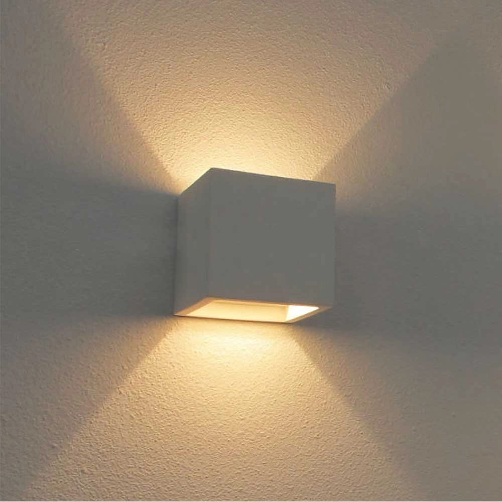 Spot mural à peindre Plaster Square Haut-Bas blanc Artdelight 8719831733286