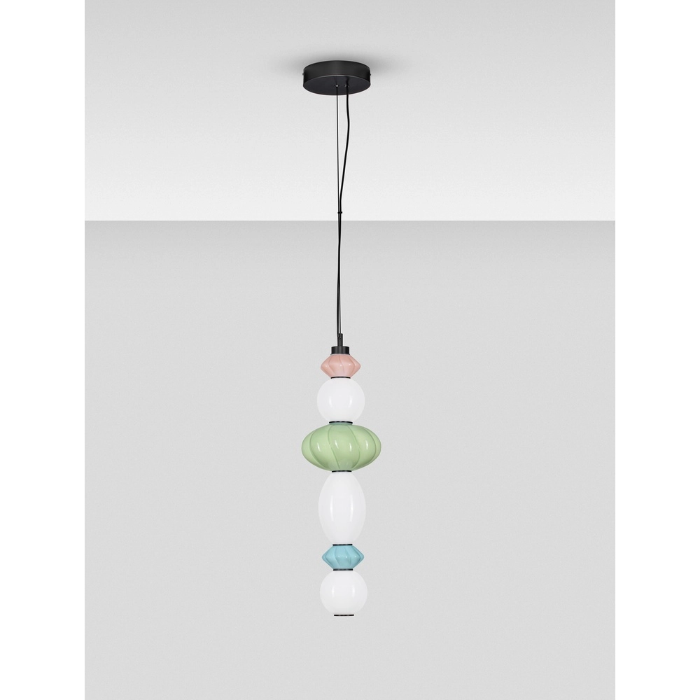 Suspension Oneta rose - blanc - vert - bleu Lyora 5212017473936
