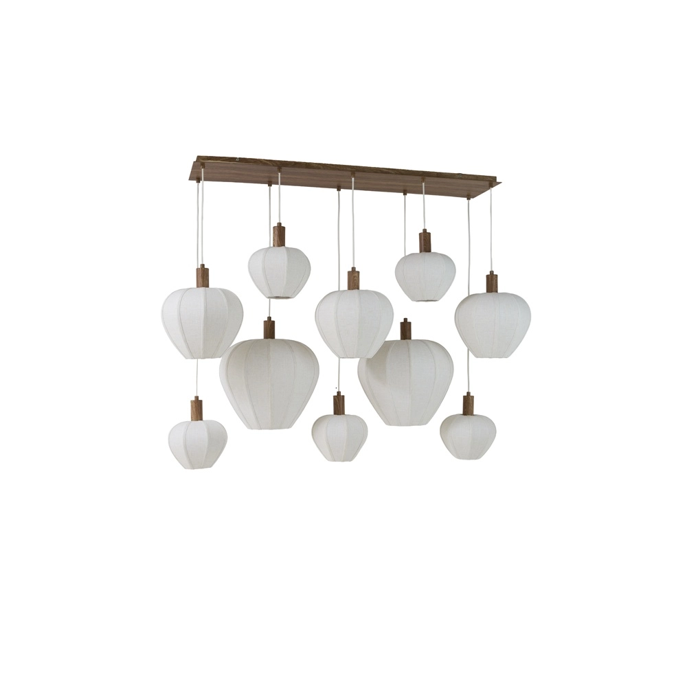 Lampe pendante Japandi Huxi 10 lumières Light & Living 8717807843465