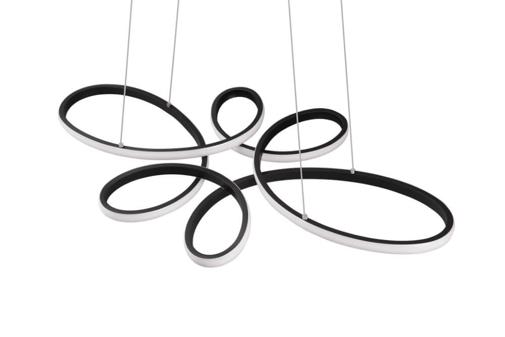 Lampe suspendue design Fly noir Trio 4017807600926
