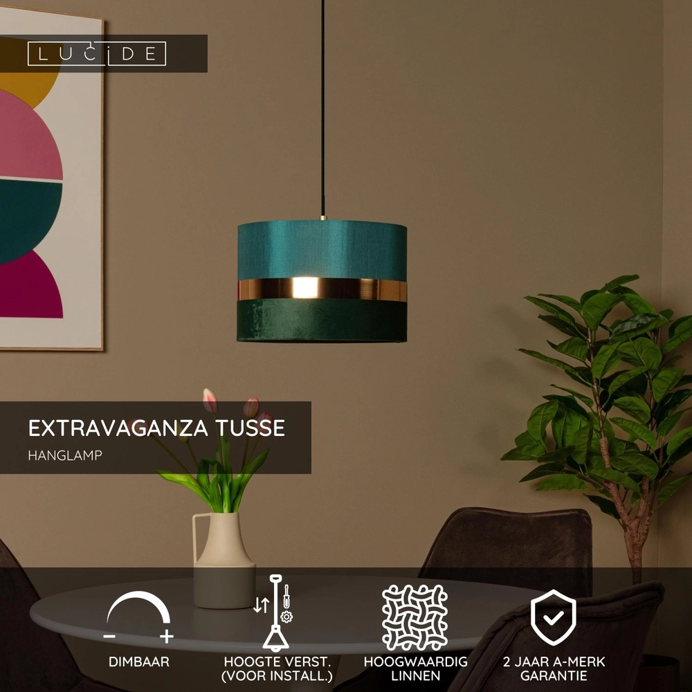 Lampe pendante de conception Extravaganza Tusse Vert Lucide 5411212105615