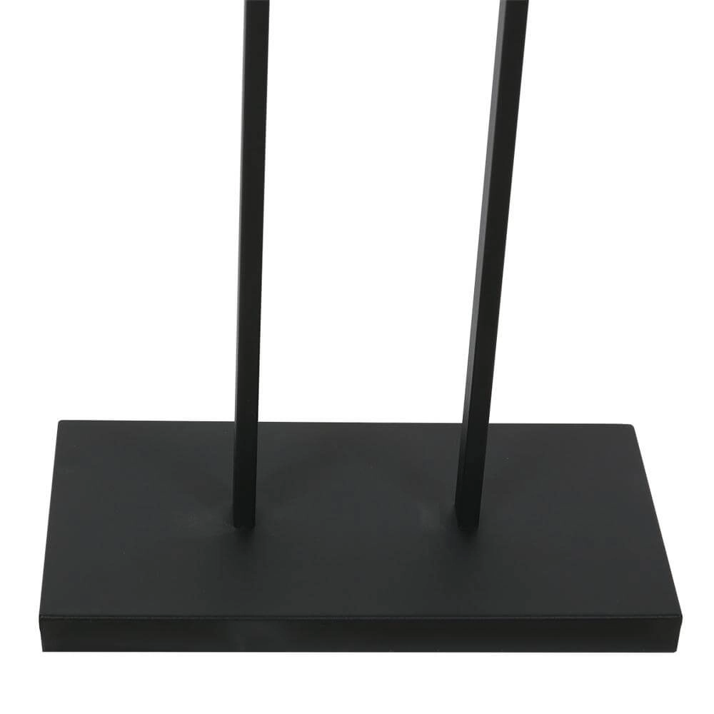 Lampadaire 160cm Stang noir avec capuchon argenté Steinhauer 8712746173840
