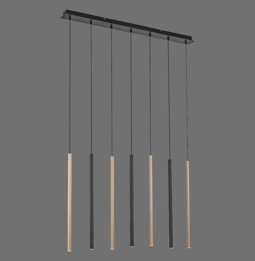 Lampe suspendue unique Flute 7 lumières Paul Neuhaus 4012248374771