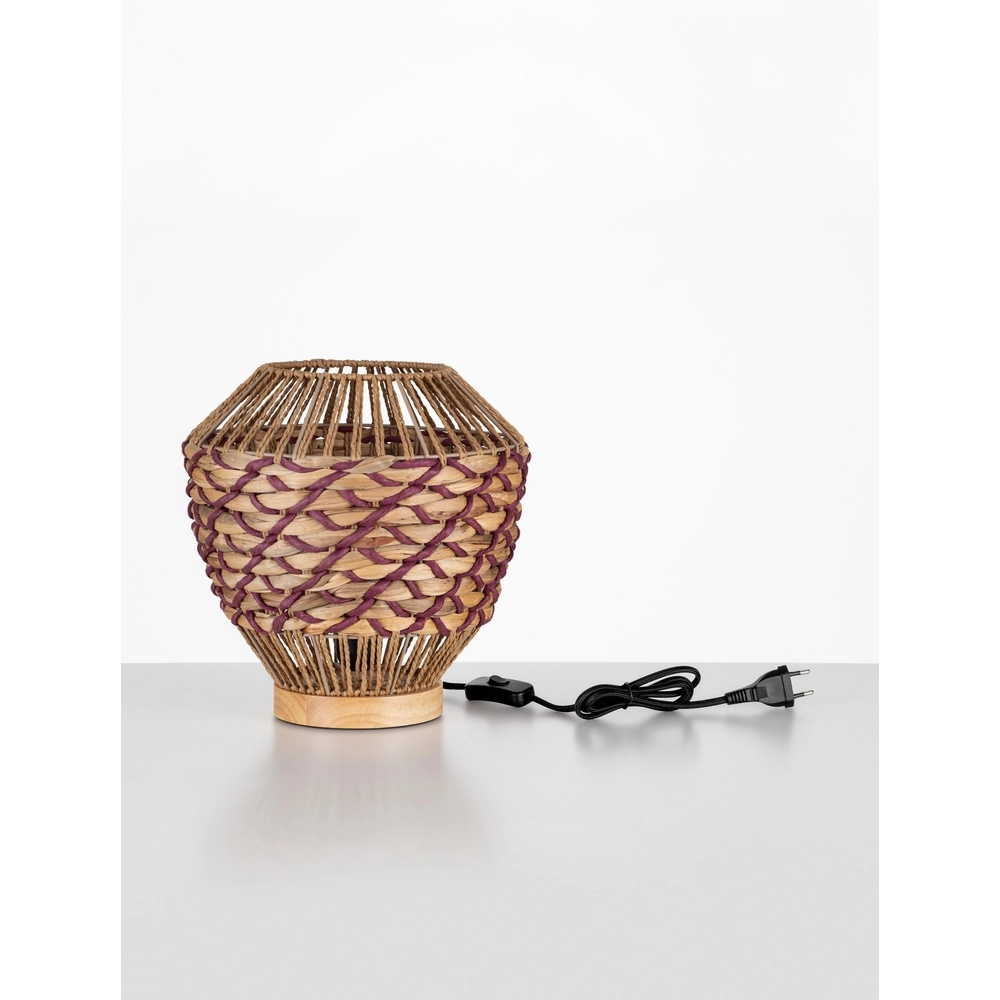 Lampe de table Mapi Ø 29cm rouge avec marron Lyora 5212017477507