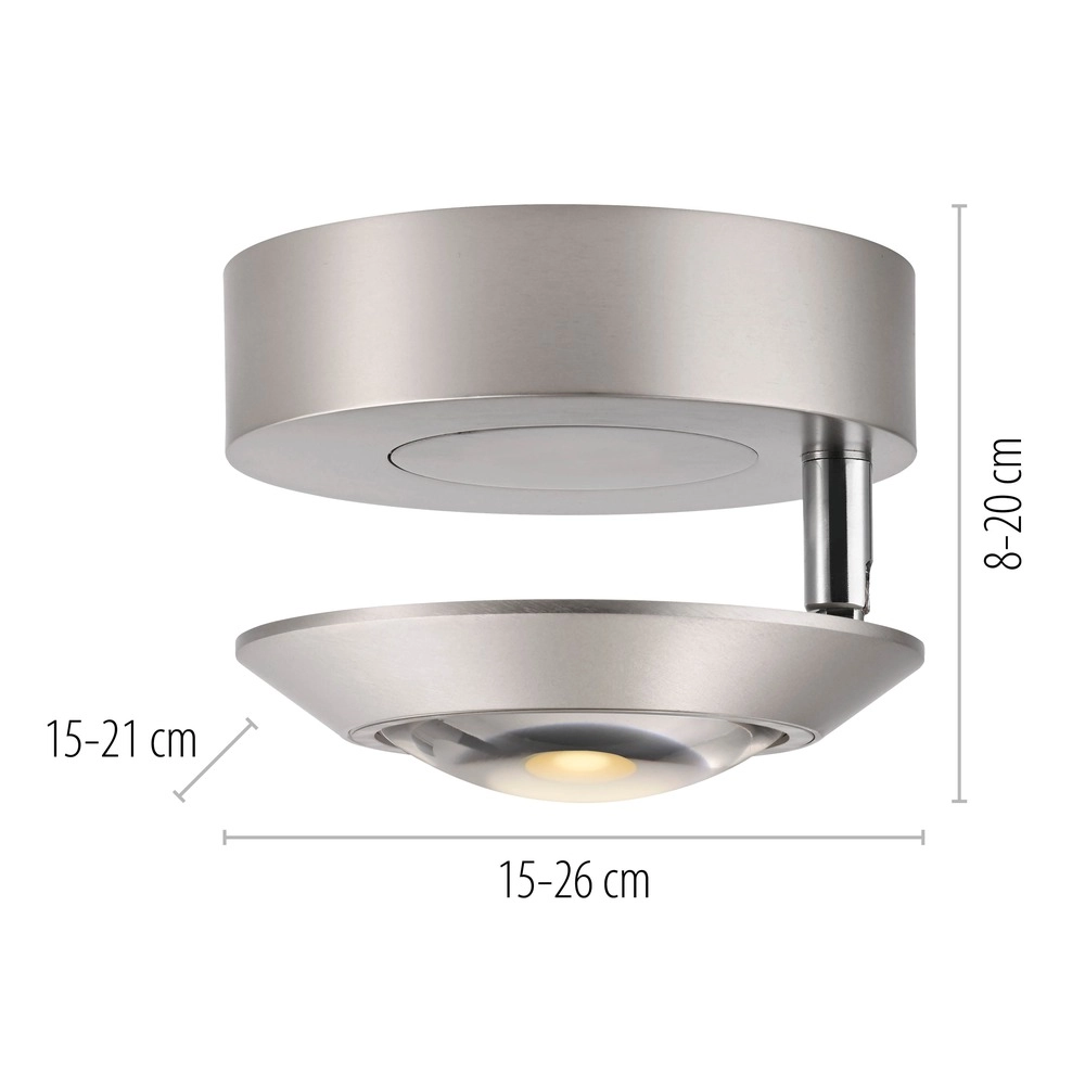 Spot LED au plafond Pure Oculis Gris diamant Paul Neuhaus 4012248397060