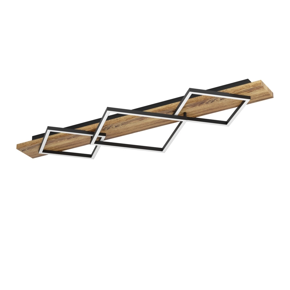 Plafonnier Boyal noir avec bois foncé Plafonnier Boyal noir avec bois foncé