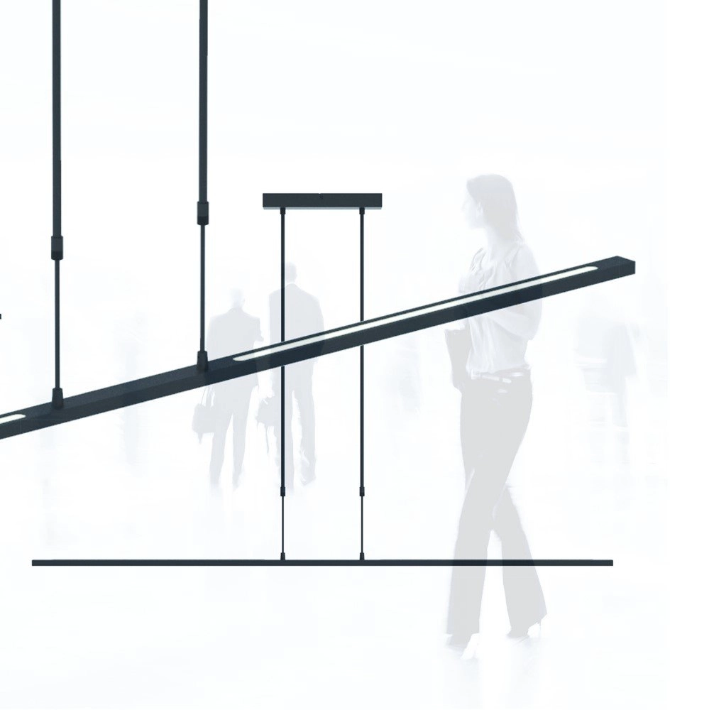 Lampe à suspension LED Zelena noir Steinhauer 8712746122794