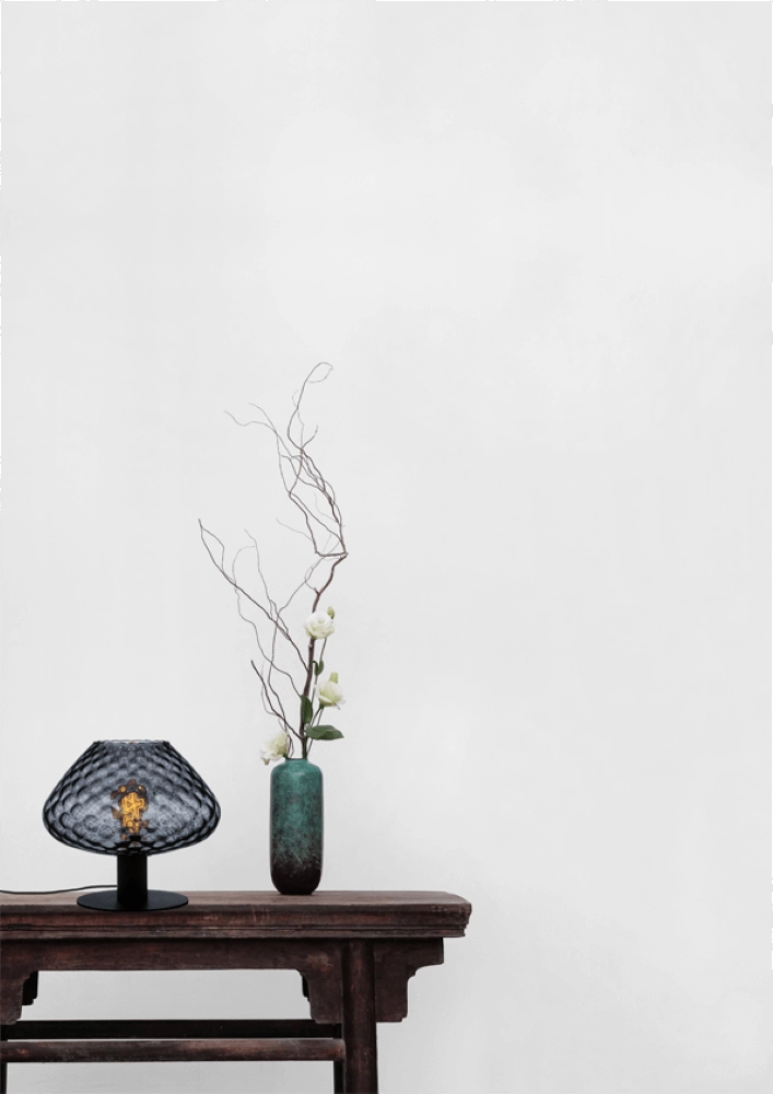 Lampe de table Porto avec verre fumé Blossom Masterlight 8718121271378