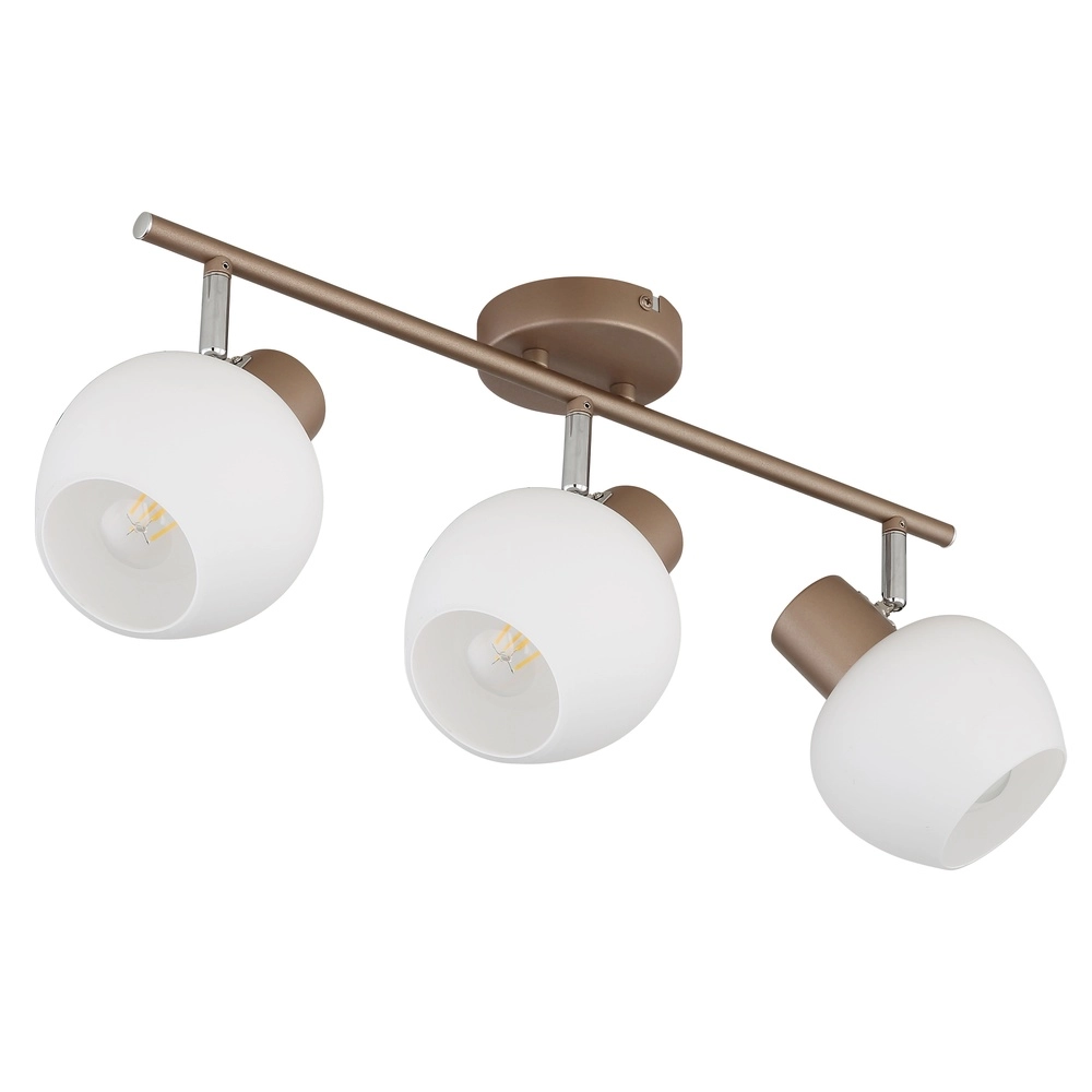 Lampe de plafond Eileen 3 café brun clair Globo 9007371592562