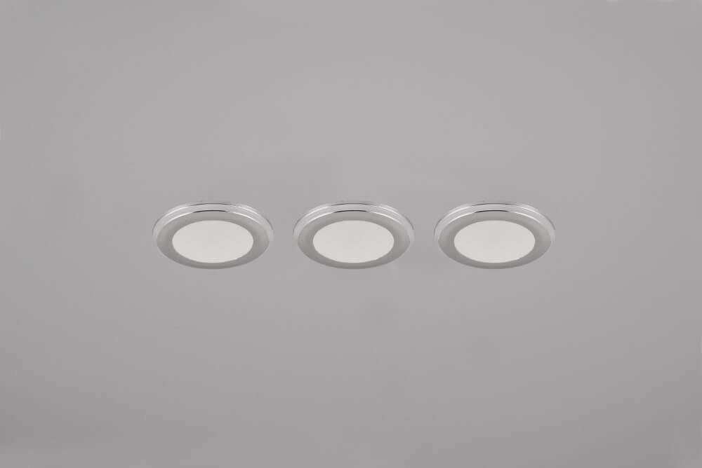 Spots encastrés Argus chromé lot de 3 Trio 4017807574470