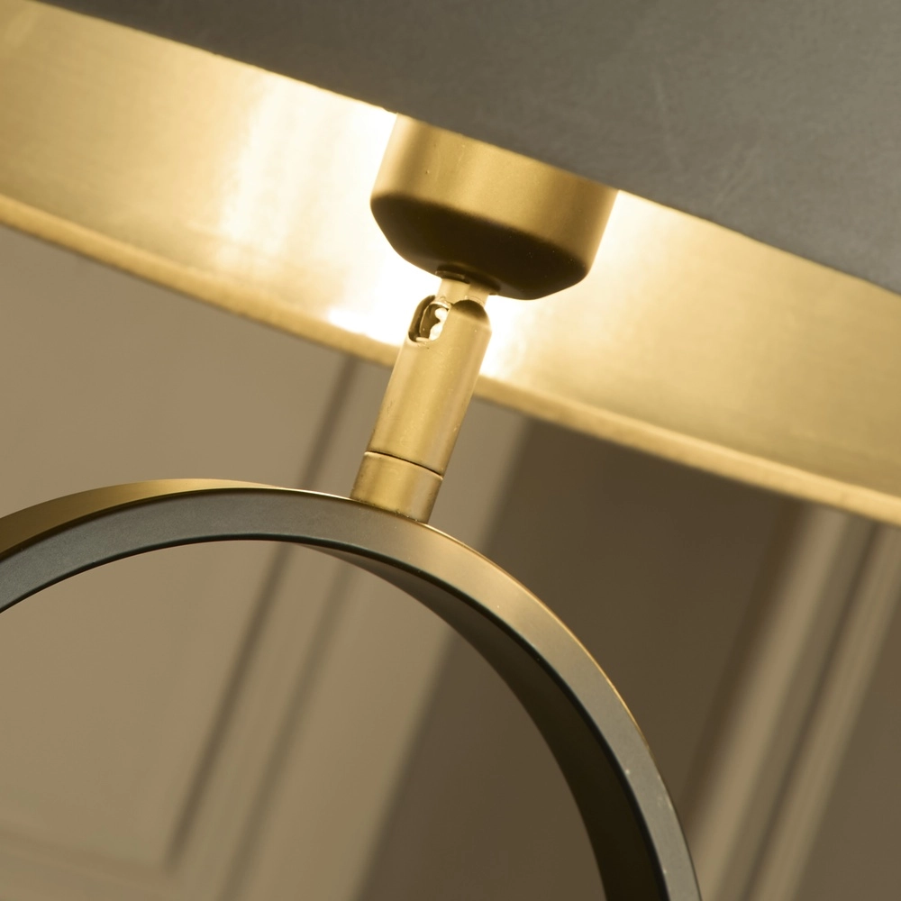 Lampadaire Modish Noir avec abat-jour taupe Searchlight 5053423307589