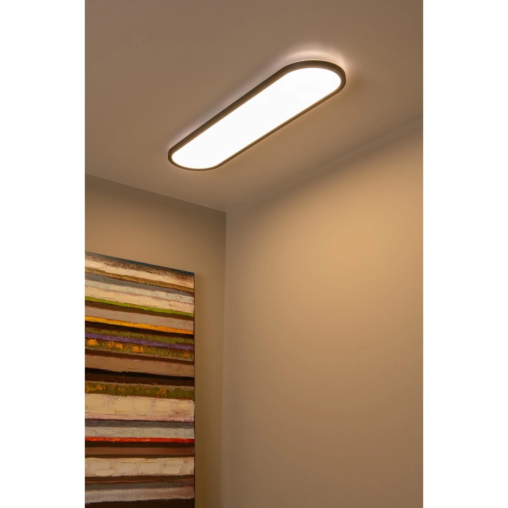 Éclairage ovale de plafond Elly 36W noir Lucide 5411212071828