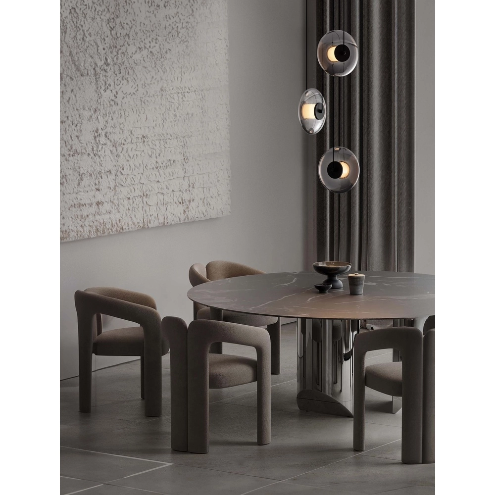 Suspension unique Ballet Noir 3 lumières rond Lyora 5212017458438