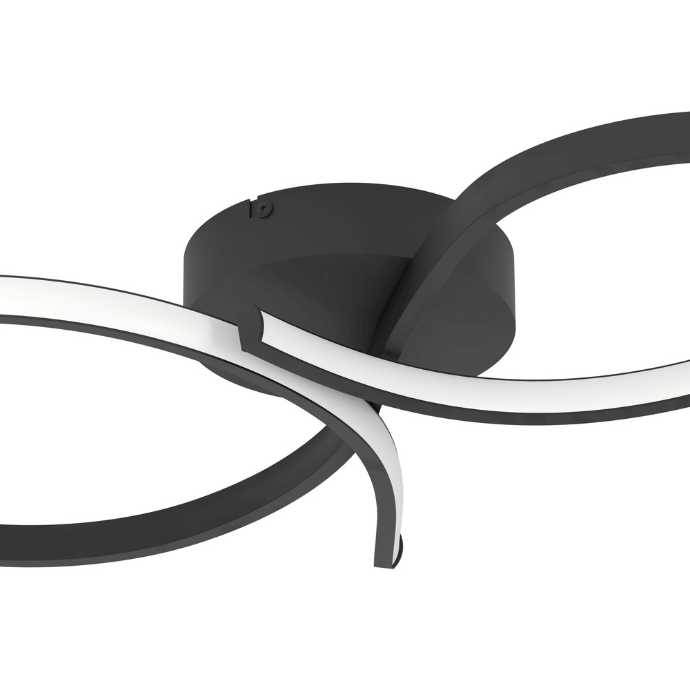 Lumière LED moderne de plafond Serpins 60 cm - noir Eglo 9008606313655